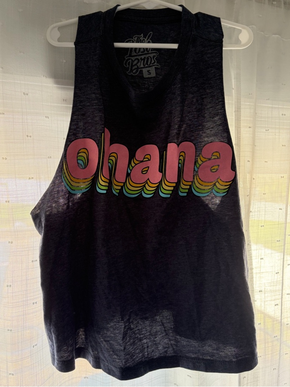 The Lost Bros “Ohana” Graphic Tank Crop Top